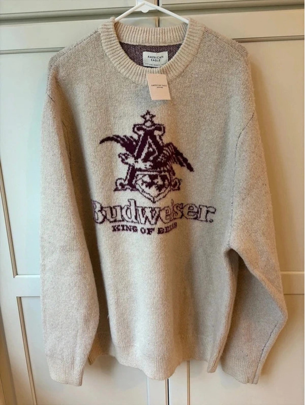 American Eagle Budweiser King of Beers Knit Sweater Men’s XL NWT